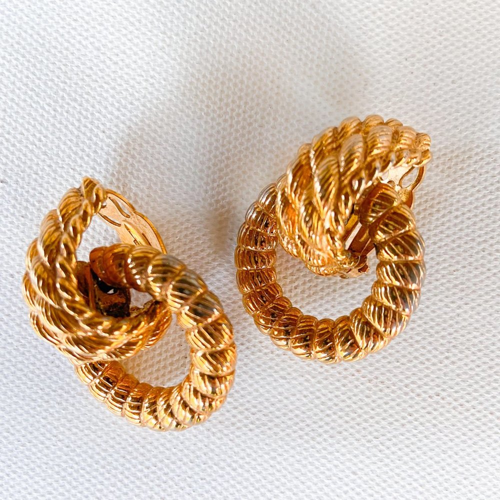 80s Nina Ricci Door Knocker Earrings